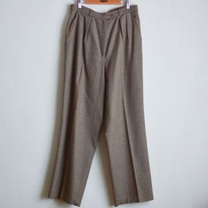 Giorgio sant angelo pure wool pants brown trouser medium